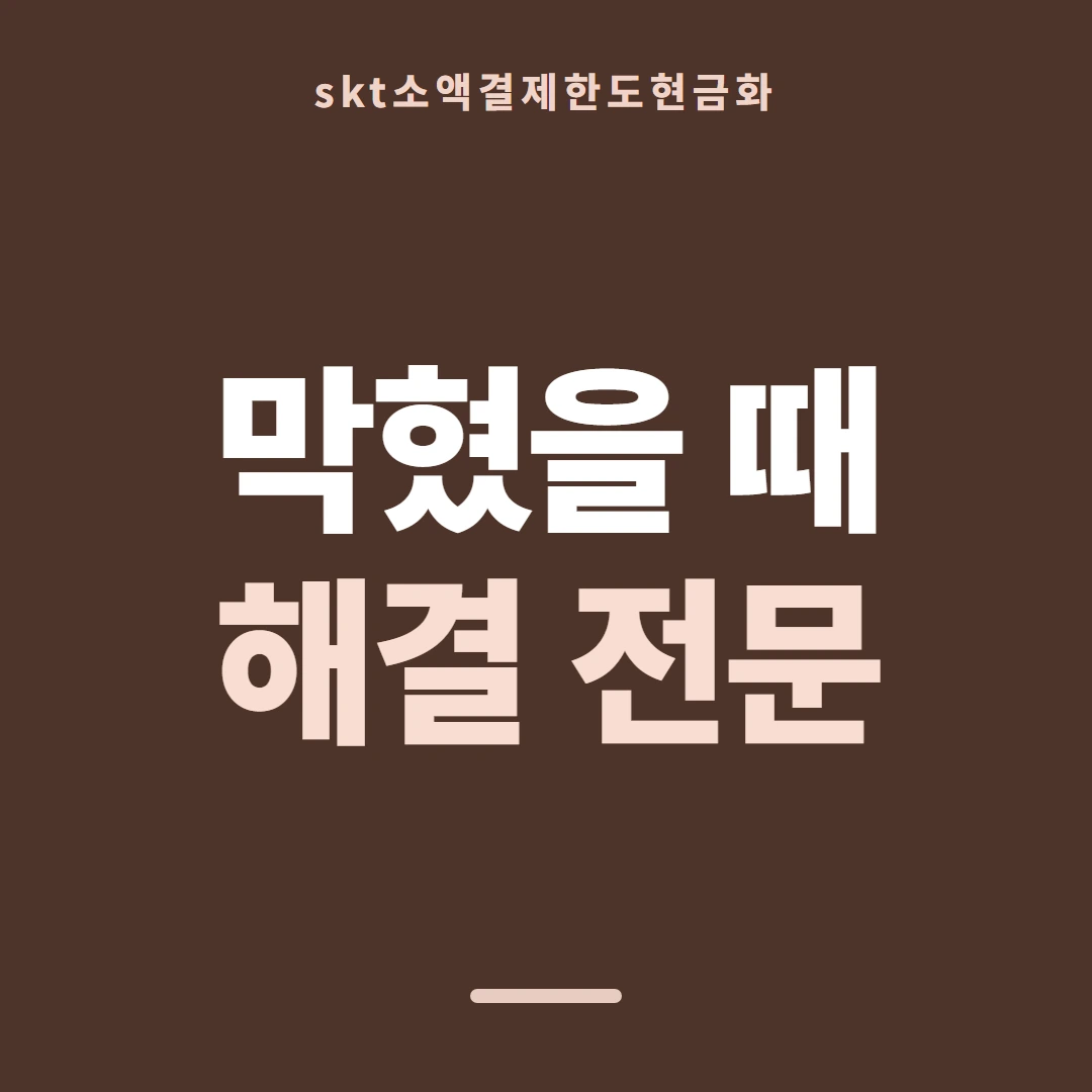 품티켓 SKT 소액결제 한도 상향 신청 안내 이미지
