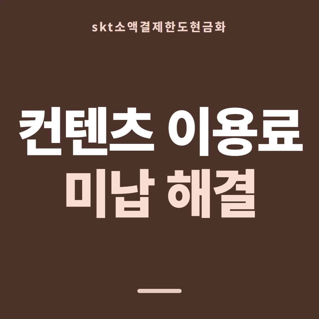 품티켓 SKT 소액결제 한도 하향과 차단 안내 이미지